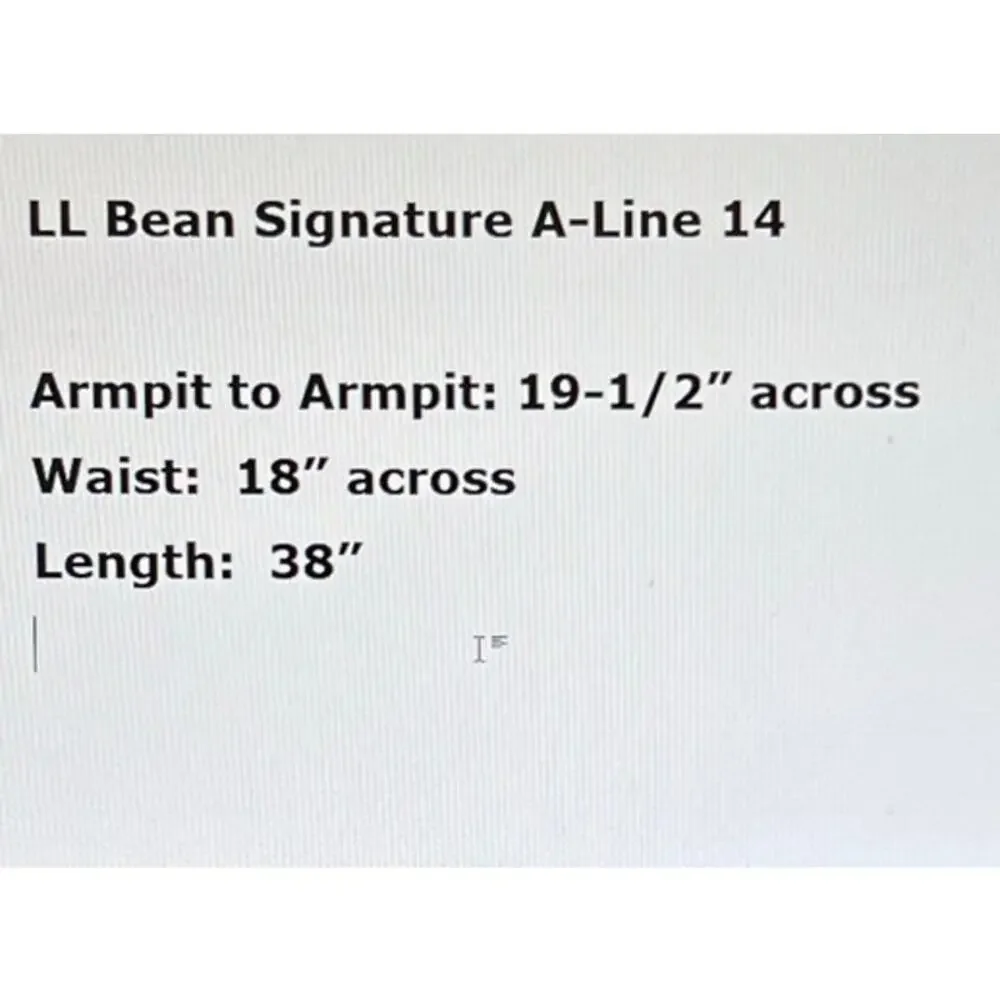 LL Bean Signature A-Line Fit and Flare Chambray Dress 14 Blue All Cotton - Picture 6 of 6